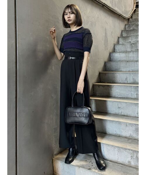 MURUA（ムルーア）の「フェイクレザーボストンバッグ（ボストンバッグ・レディース・キャメル/ブラック・FREE）」の21枚目の写真