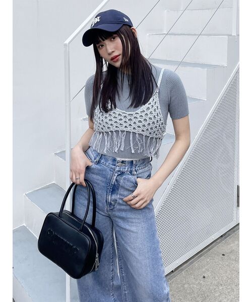 MURUA（ムルーア）の「フェイクレザーボストンバッグ（ボストンバッグ・レディース・キャメル/ブラック・FREE）」の22枚目の写真