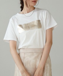 ヴィンテージシルバープリントTシャツ