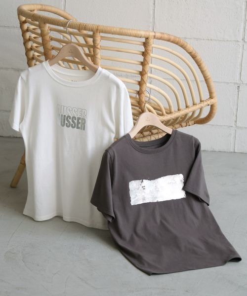 PEOPLESTYLE レトロ プリント Tシャツ ヴィンテージ カジュアル CLEL tシャツ 「CLEL」Vintage Design Short Sleeve Pigment