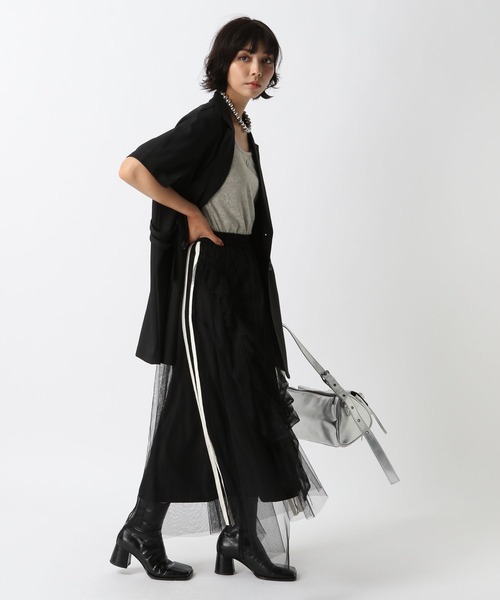 PAGEBOY(ページボーイ)の「パイルプレートタンク(タンクトップ・レディース・ブラック/ライトブルー/グレー・FREE)」の4枚目の写真