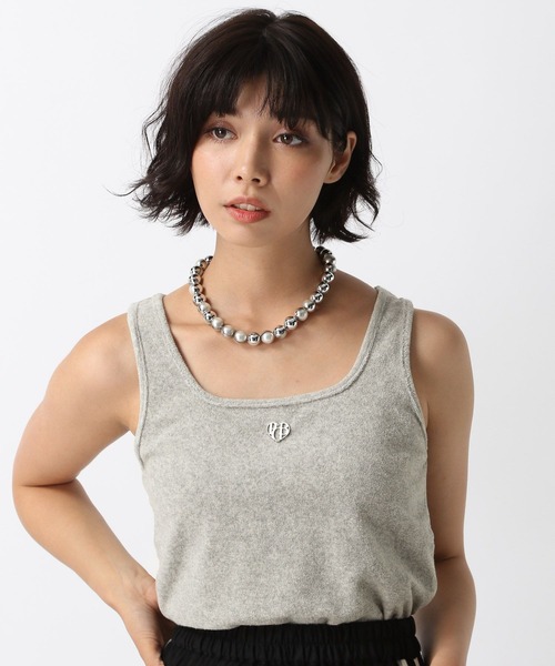 PAGEBOY(ページボーイ)の「パイルプレートタンク(タンクトップ・レディース・ブラック/ライトブルー/グレー・FREE)」の7枚目の写真