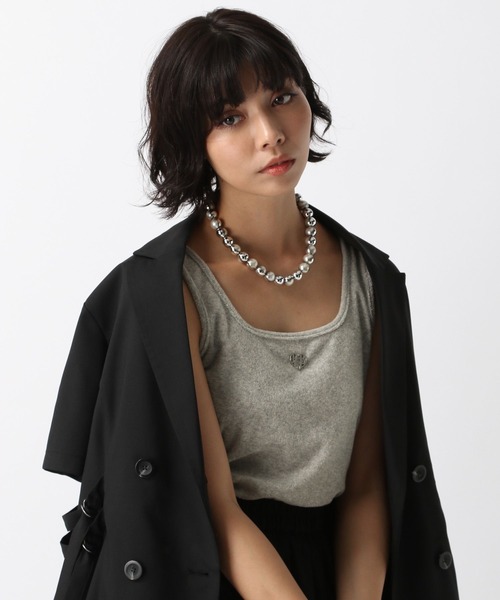 PAGEBOY(ページボーイ)の「パイルプレートタンク(タンクトップ・レディース・ブラック/ライトブルー/グレー・FREE)」の9枚目の写真