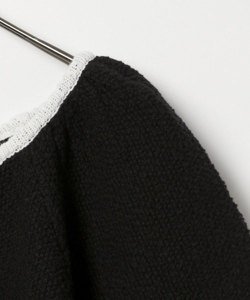Heather(ヘザー)の「配色リボンニット(半袖) 134980(ニット/セーター・レディース・ライトブルー/ブラック/オフホワイト・FREE)」の6枚目の写真