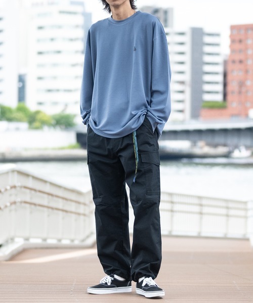GERRY(ジェリー)の「【3】〔GERRY/ジェリー〕シャンブレー/ポプリン ストレッチワイド クライミング カーゴパンツ(カーゴパンツ・メンズ・ベージュ/ブラック/オリーブ/サックスブルー/ブルー・LARGE/MEDIUM/X-LARGE)」の9枚目の写真