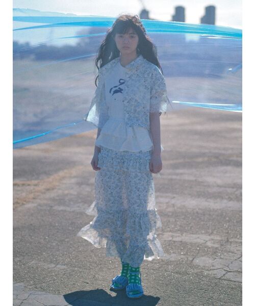 merry jenny（メリージェニー）の「rabbit ribbon tee（Tシャツ/カットソー・レディース・ピンク/オフホワイト・FREE）」の13枚目の写真