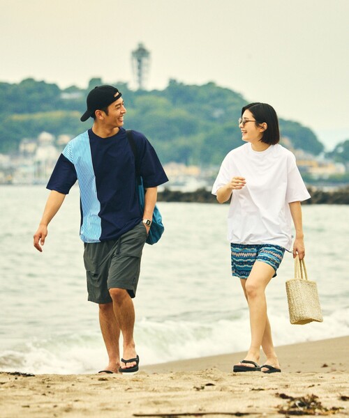 FREAK'S STORE(フリークスストア)の「ローソン×FREAK'S STORE リラックスフィット ラッシュガード クルーネックTシャツ(Tシャツ/カットソー・メンズ・ネイビー/ホワイト/ブラック/ベージュ・SMALL/LARGE/MEDIUM)」の14枚目の写真