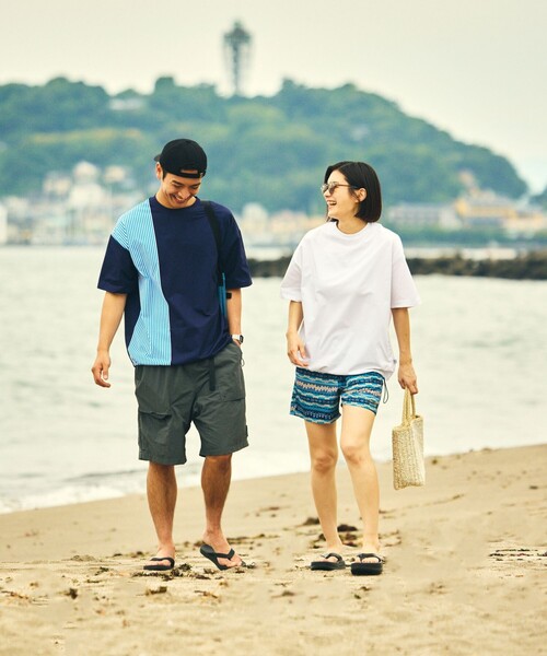 FREAK'S STORE(フリークスストア)の「ローソン×FREAK'S STORE リラックスフィット ラッシュガード クルーネックTシャツ(Tシャツ/カットソー・メンズ・ネイビー/ホワイト/ブラック/ベージュ・SMALL/LARGE/MEDIUM)」の11枚目の写真