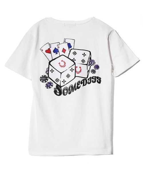 SOMEDIFF(サムディフ)の「半袖ギャンブラーTシャツ メンズ(Tシャツ/カットソー・メンズ・ホワイト/ブラック・M/L/XL)」の3枚目の写真