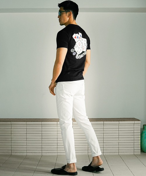 SOMEDIFF(サムディフ)の「半袖ギャンブラーTシャツ メンズ(Tシャツ/カットソー・メンズ・ホワイト/ブラック・M/L/XL)」の9枚目の写真
