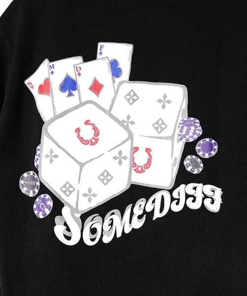 SOMEDIFF(サムディフ)の「半袖ギャンブラーTシャツ メンズ(Tシャツ/カットソー・メンズ・ホワイト/ブラック・M/L/XL)」の11枚目の写真
