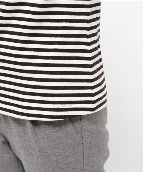 SIMONE LIST（シモーヌリスト）の「フレンチテリー天竺ボーダー（Tシャツ/カットソー・レディース・グレー/ブラック・38）」の8枚目の写真