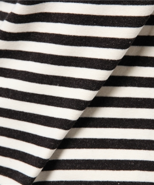 SIMONE LIST（シモーヌリスト）の「フレンチテリー天竺ボーダー（Tシャツ/カットソー・レディース・グレー/ブラック・38）」の9枚目の写真