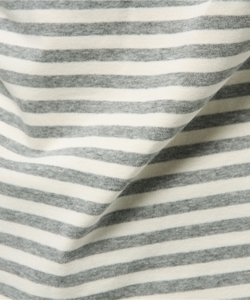 SIMONE LIST（シモーヌリスト）の「フレンチテリー天竺ボーダー（Tシャツ/カットソー・レディース・グレー/ブラック・38）」の10枚目の写真