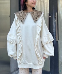 Candy Stripper | LEOPARD COLLAR FRILL スウェット(スウェット)