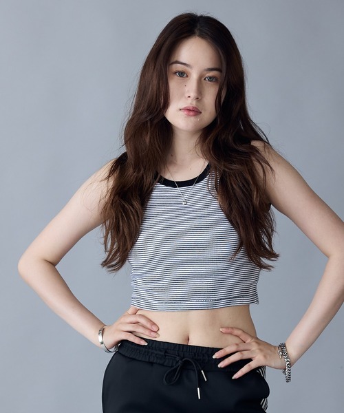 MILLER(ミラー)の「R.P.miller/ミラー パネルリブ クロップドタンク 2026新作 再入荷 秋服 2026年秋冬(タンクトップ・レディース・ホワイト系1/ホワイト系2/ネイビー・FREE)」の2枚目の写真