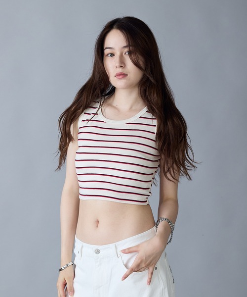 MILLER(ミラー)の「R.P.miller/ミラー パネルリブ クロップドタンク 2026新作 再入荷 秋服 2026年秋冬(タンクトップ・レディース・ホワイト系1/ホワイト系2/ネイビー・FREE)」の17枚目の写真