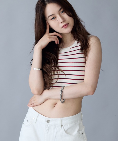 MILLER(ミラー)の「R.P.miller/ミラー パネルリブ クロップドタンク 2026新作 再入荷 秋服 2026年秋冬(タンクトップ・レディース・ホワイト系1/ホワイト系2/ネイビー・FREE)」の16枚目の写真