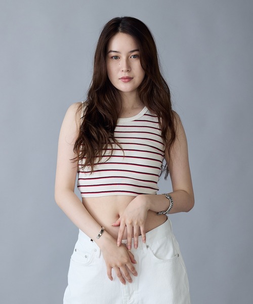 MILLER(ミラー)の「R.P.miller/ミラー パネルリブ クロップドタンク 2026新作 再入荷 秋服 2026年秋冬(タンクトップ・レディース・ホワイト系1/ホワイト系2/ネイビー・FREE)」の20枚目の写真