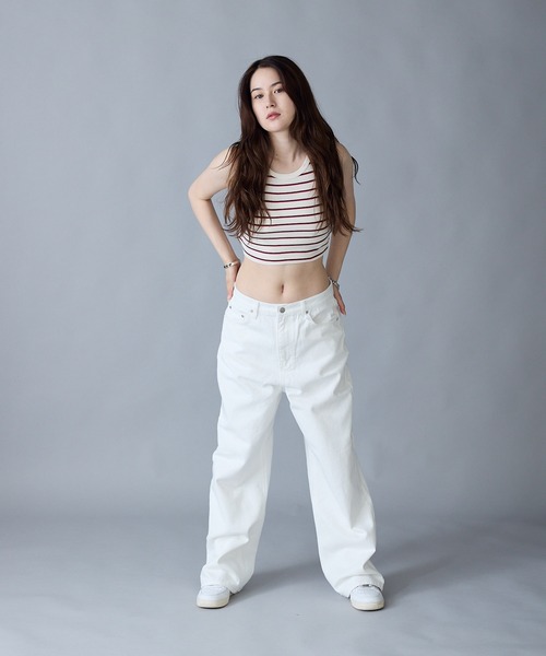 MILLER(ミラー)の「R.P.miller/ミラー パネルリブ クロップドタンク 2026新作 再入荷 秋服 2026年秋冬(タンクトップ・レディース・ホワイト系1/ホワイト系2/ネイビー・FREE)」の21枚目の写真
