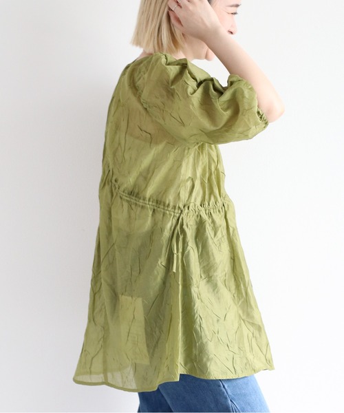 cepo（セポ）の「シャーリングワッシャーチュニック（チュニック・レディース・ブラック/ベージュ/カーキ・M）」の7枚目の写真