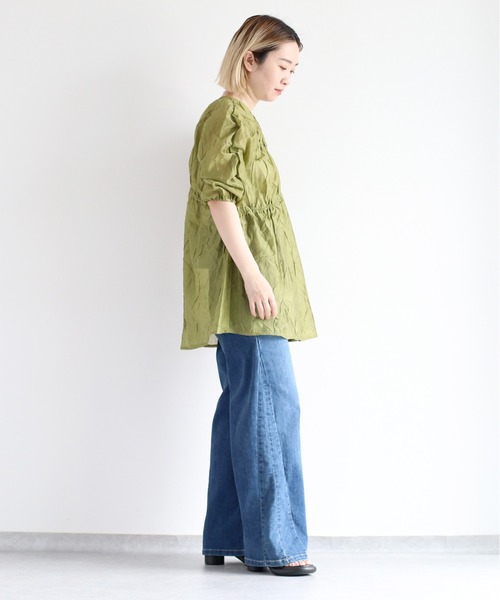 cepo（セポ）の「シャーリングワッシャーチュニック（チュニック・レディース・ブラック/ベージュ/カーキ・M）」の12枚目の写真