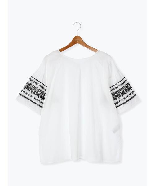 Lugnoncure（ルノンキュール）の「袖刺繍ブラウス（シャツ/ブラウス・レディース・ベージュ/ブラック/オフホワイト・F）」の20枚目の写真