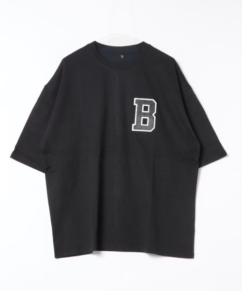coca(coca)(コカ)の「メンズ サガラ刺繍ワッペンTシャツ(Tシャツ/カットソー・メンズ・ネイビー/ブラック/ホワイト/ライトグレー・M/L/XL)」の3枚目の写真