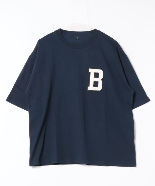 メンズ サガラ刺繍ワッペンTシャツ（Tシャツ/カットソー）｜coca
