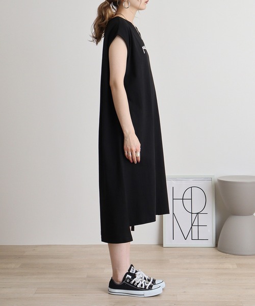 atONE（アットワン）の「フロント刺繍Vネックカットワンピース（ワンピース・レディース・ブラック/カーキ/モカ・M）」の20枚目の写真