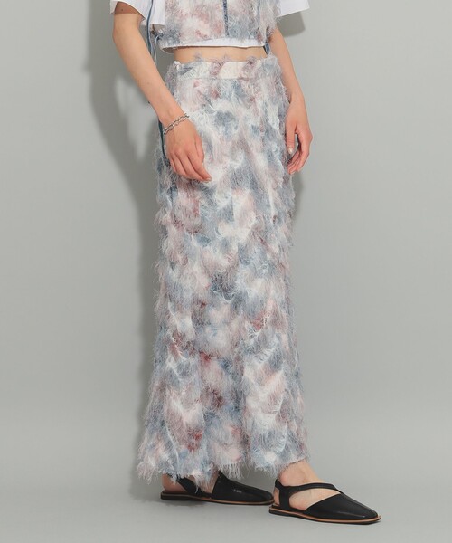 Ray BEAMS（レイビームス）の「Ray BEAMS / プリント フリンジ マーメイド スカート（スカート・レディース・グレー/ベージュ・1/0）」の17枚目の写真