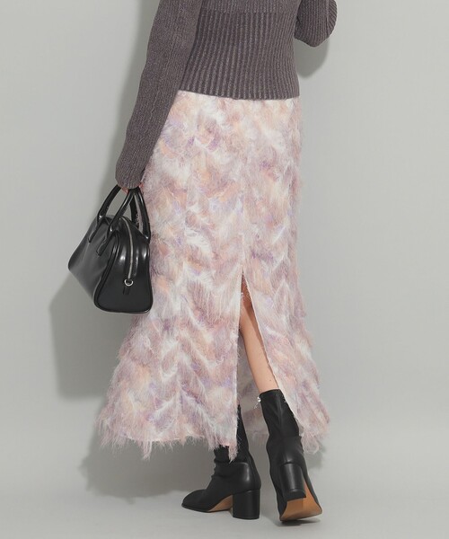 Ray BEAMS（レイビームス）の「Ray BEAMS / プリント フリンジ マーメイド スカート（スカート・レディース・グレー/ベージュ・1/0）」の15枚目の写真