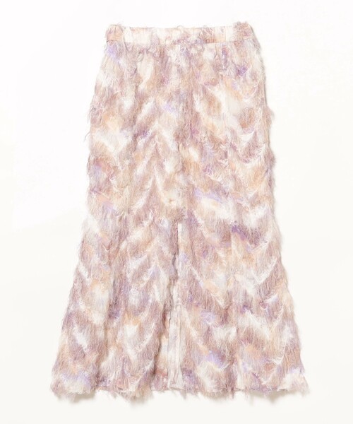 Ray BEAMS（レイビームス）の「Ray BEAMS / プリント フリンジ マーメイド スカート（スカート・レディース・グレー/ベージュ・1/0）」の7枚目の写真