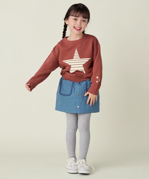 BEAMS mini（ビームスミニ）の「星フロッキー スウェット 2024FW（90～150cm）（スウェット・キッズ・レッド系その他7/ネイビー/ライトグレー・90/100/120/130/140/150/110）」の6枚目の写真