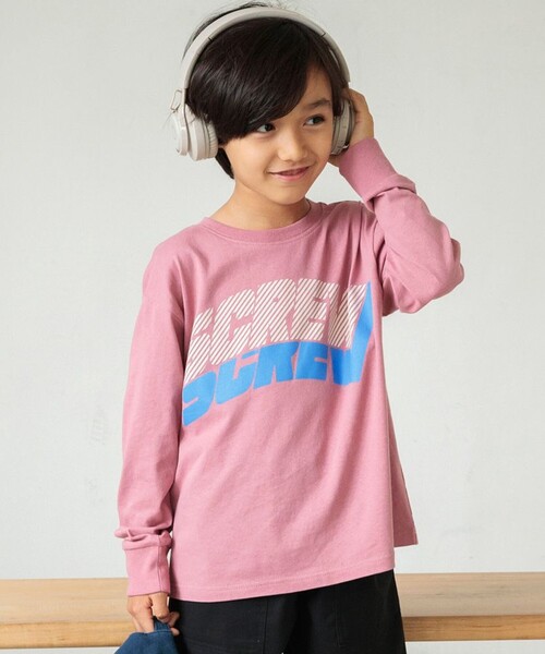 DRC branshes（ディーアールシーブランシェス）の「【DRC/お肌に嬉しい綿100％】アソートグラフィック長袖Tシャツ（Tシャツ/カットソー・キッズ・マスタード/その他1/その他2/コバルトブルー/フューシャピンク/オフホワイト/ネイビー/ブラウン/ライム/ブルー/アイボリー/チャコールグレー・90/100/110/140/160/130/120/150）」の10枚目の写真