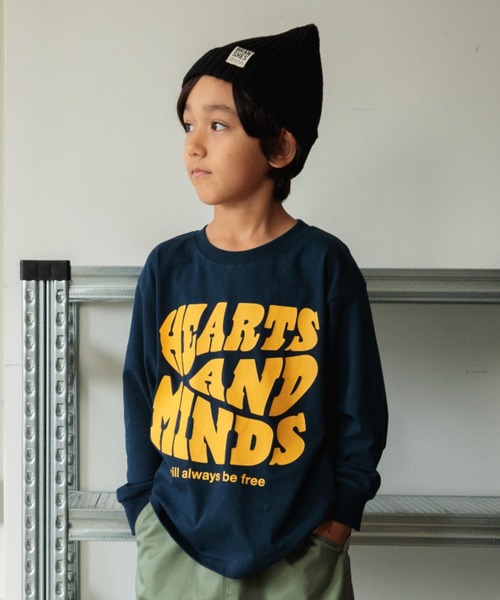 DRC branshes（ディーアールシーブランシェス）の「【DRC/お肌に嬉しい綿100％】アソートグラフィック長袖Tシャツ（Tシャツ/カットソー・キッズ・マスタード/その他1/その他2/コバルトブルー/フューシャピンク/オフホワイト/ネイビー/ブラウン/ライム/ブルー/アイボリー/チャコールグレー・90/100/110/140/160/130/120/150）」の6枚目の写真