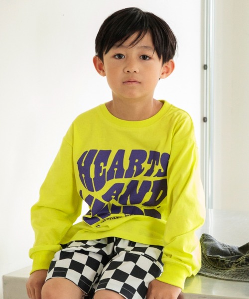 DRC branshes（ディーアールシーブランシェス）の「【DRC/お肌に嬉しい綿100％】アソートグラフィック長袖Tシャツ（Tシャツ/カットソー・キッズ・マスタード/その他1/その他2/コバルトブルー/フューシャピンク/オフホワイト/ネイビー/ブラウン/ライム/ブルー/アイボリー/チャコールグレー・90/100/110/140/160/130/120/150）」の5枚目の写真