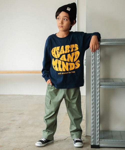 DRC branshes（ディーアールシーブランシェス）の「【DRC/お肌に嬉しい綿100％】アソートグラフィック長袖Tシャツ（Tシャツ/カットソー・キッズ・マスタード/その他1/その他2/コバルトブルー/フューシャピンク/オフホワイト/ネイビー/ブラウン/ライム/ブルー/アイボリー/チャコールグレー・90/100/110/140/160/130/120/150）」の18枚目の写真