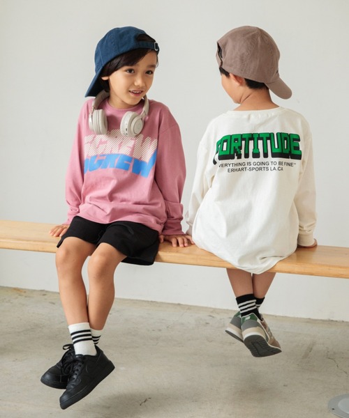 DRC branshes（ディーアールシーブランシェス）の「【DRC/お肌に嬉しい綿100％】アソートグラフィック長袖Tシャツ（Tシャツ/カットソー・キッズ・マスタード/その他1/その他2/コバルトブルー/フューシャピンク/オフホワイト/ネイビー/ブラウン/ライム/ブルー/アイボリー/チャコールグレー・90/100/110/140/160/130/120/150）」の15枚目の写真