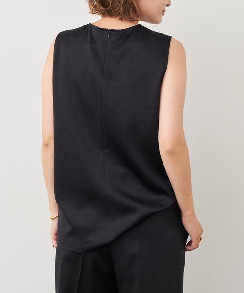 Deuxieme Classe(ドゥーズィエムクラス)の「Minimal Satin ブラウス(シャツ/ブラウス・レディース・ネイビー/ブラック・FREE)」の10枚目の写真