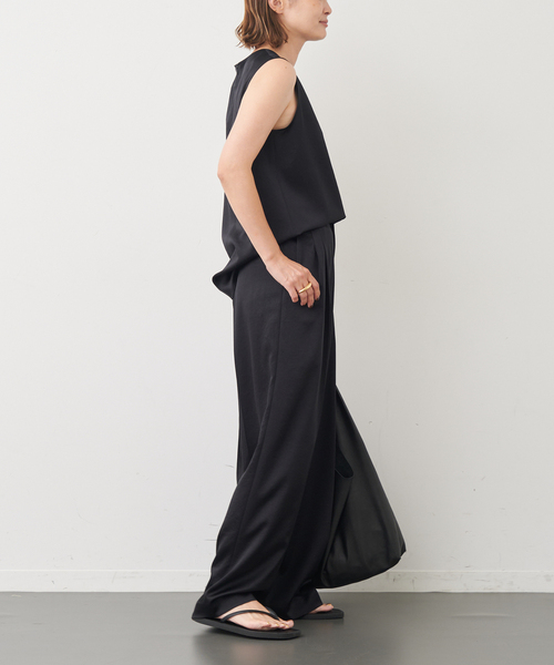 Deuxieme Classe(ドゥーズィエムクラス)の「Minimal Satin ブラウス(シャツ/ブラウス・レディース・ネイビー/ブラック・FREE)」の12枚目の写真