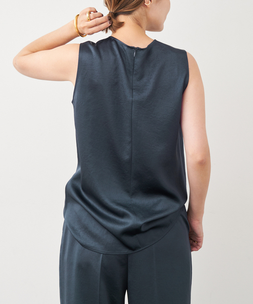 Deuxieme Classe(ドゥーズィエムクラス)の「Minimal Satin ブラウス(シャツ/ブラウス・レディース・ネイビー/ブラック・FREE)」の20枚目の写真
