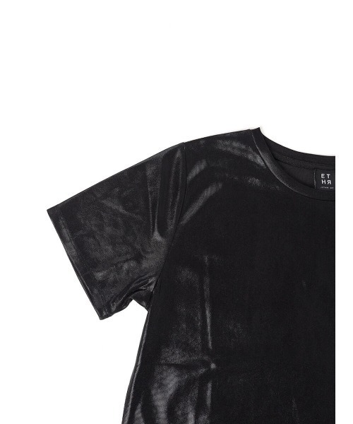 :ETHROF(イーサオブ)の「METALLIC CROPPED TOPS(Tシャツ/カットソー・レディース・シルバー×ゴールド/ブラック・FREE)」の17枚目の写真
