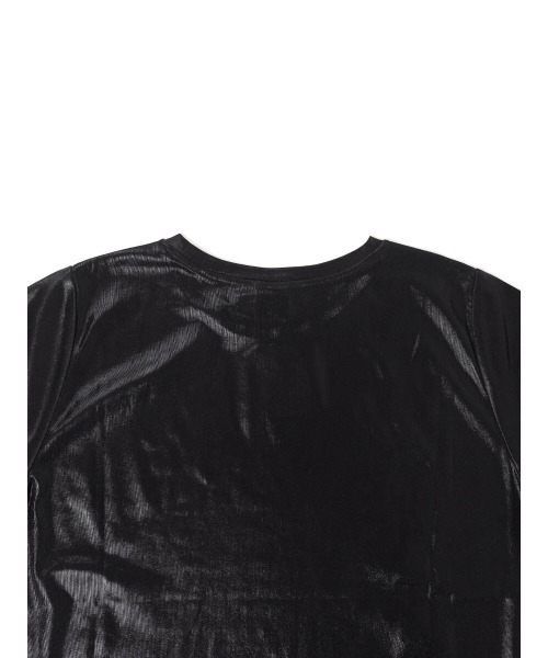 :ETHROF(イーサオブ)の「METALLIC CROPPED TOPS(Tシャツ/カットソー・レディース・シルバー×ゴールド/ブラック・FREE)」の16枚目の写真