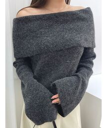 LAGUNAMOON | オフショルフレアスリーブニットプルオーバー(ニット/セーター)