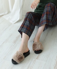 TSURU by MARIKO OIKAWA 】Raccoon/ファーサンダル（サンダル）｜TSURU