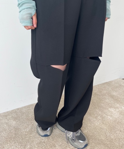 Birthday room(バースデイルーム)の「〈セットアップ対応〉スリットスラックス / slit slacks(スラックス・レディース・ブラック/グレー・FREE)」の18枚目の写真