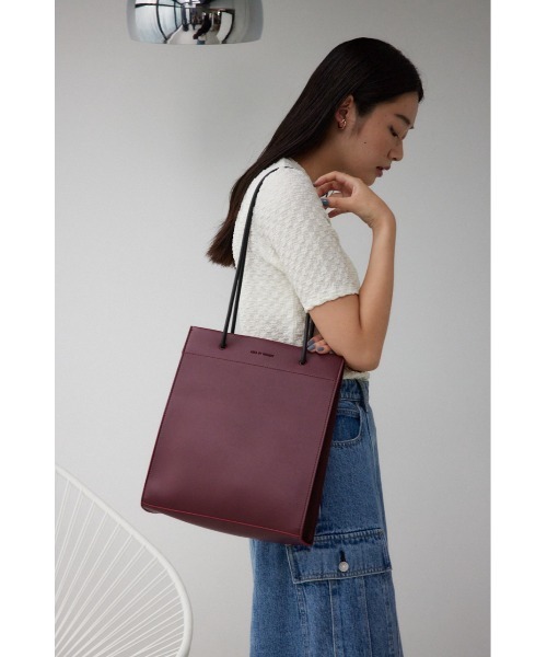 AZUL by moussy（アズールバイマウジー）の「ナローハンドルショッパーバッグ（トートバッグ・レディース・ブラック/バーガンディー/グリーン/シルバー・FREE）」の8枚目の写真