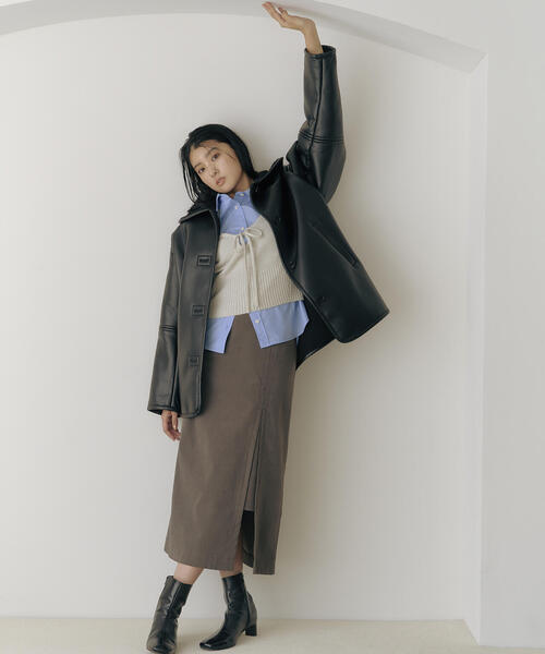 N.（N. Natural Beauty Basic）（エヌエヌナチュラルビューティーベーシック）の「◆センターシームショートブーツ（ブーツ・レディース・ブラック/シルバー・22.5/23.5/24.5）」の7枚目の写真