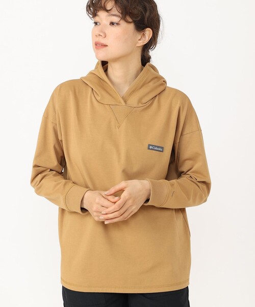 Columbia(コロンビア)の「Columbia/ウィメンズ リラクシングモーメント ロングスリーブ フーディ UVカット 速乾/コロンビア(パーカー・レディース・アッシュグレー/ダークネイビー/ブラウン/ブラック/ダークブラウン/グリーン・M/XL/S/L)」の5枚目の写真